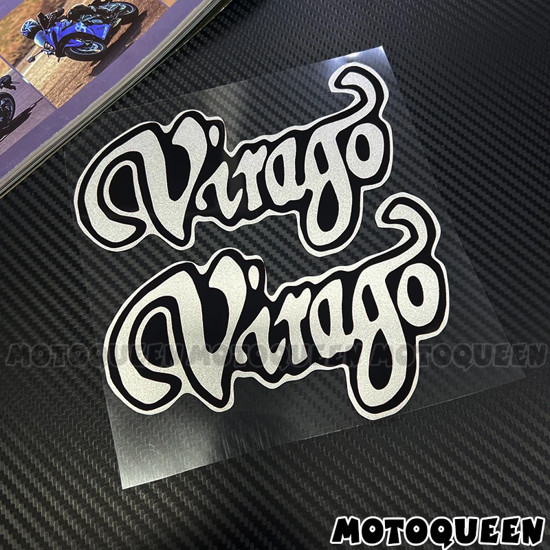For Virago XV 250 400 500 535 700 750 1000 1100 Motorcycle Fairing Body Tank Side Emblem Logo Decor Reflective Decals Stickers
