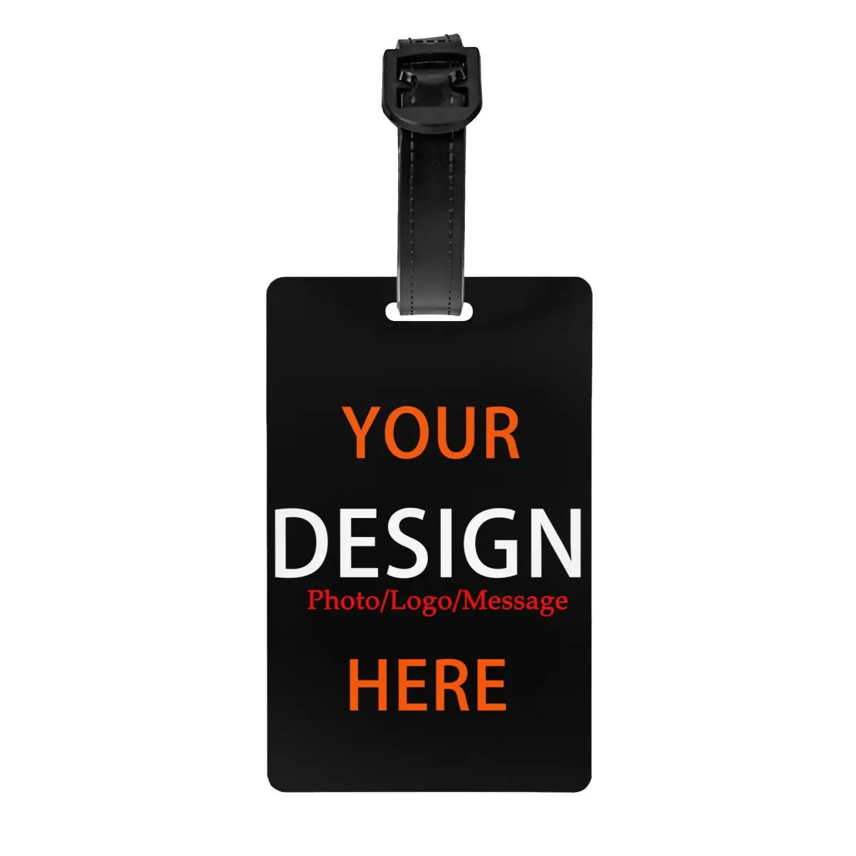 

Custom Custom Your Photo Logo Message Luggage Tag DIY Design Suitcase Baggage Privacy Cover ID Label