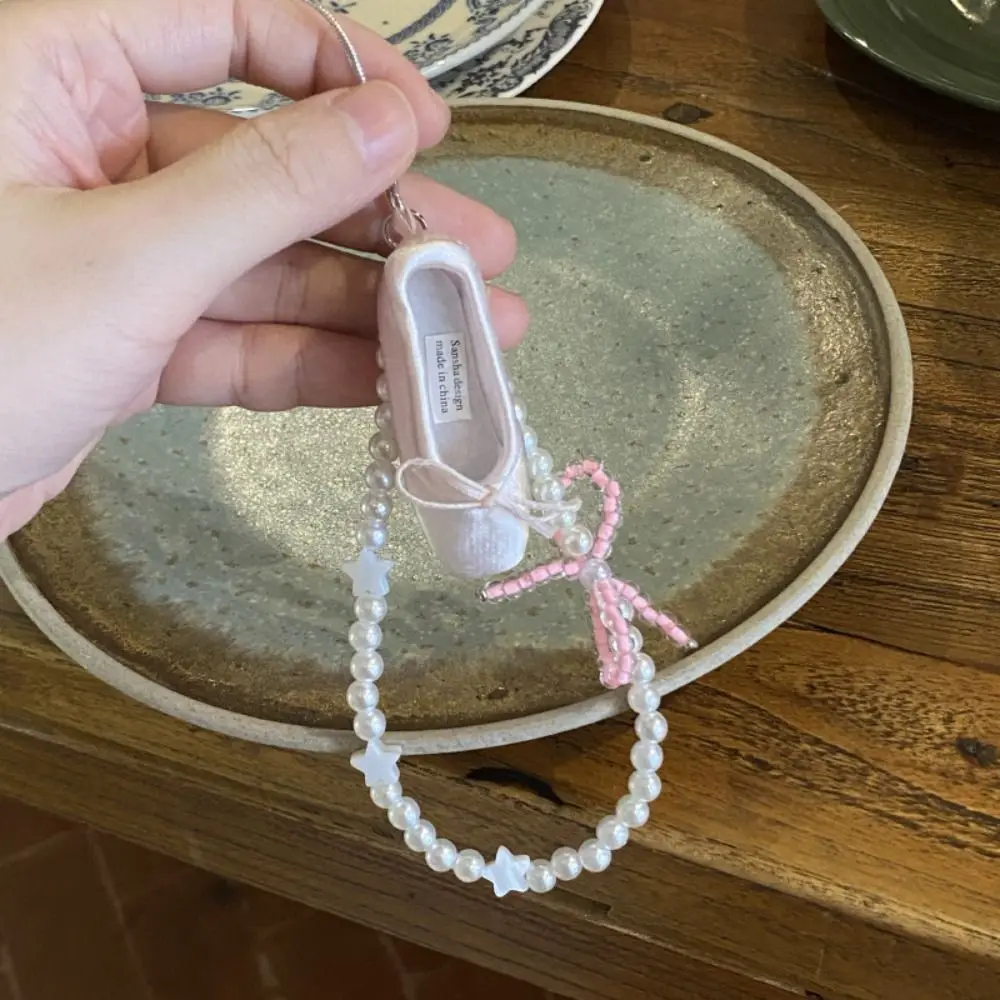 

Подвеска для телефона, балетная обувь, звезда, ремешок для телефона, брелок, элегантные бусины, цепочка для телефона, разноцветный анти-потерянный ремешок для мобильного телефона для женщин и девочек