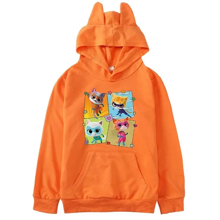 Anime SuperKitties Hoodie Kinder Super Cats Kleidung Baby Mädchen Cartoon Pullover Kleinkind Jungen Kapuzenpullover Kinderkleidung – Detail 9