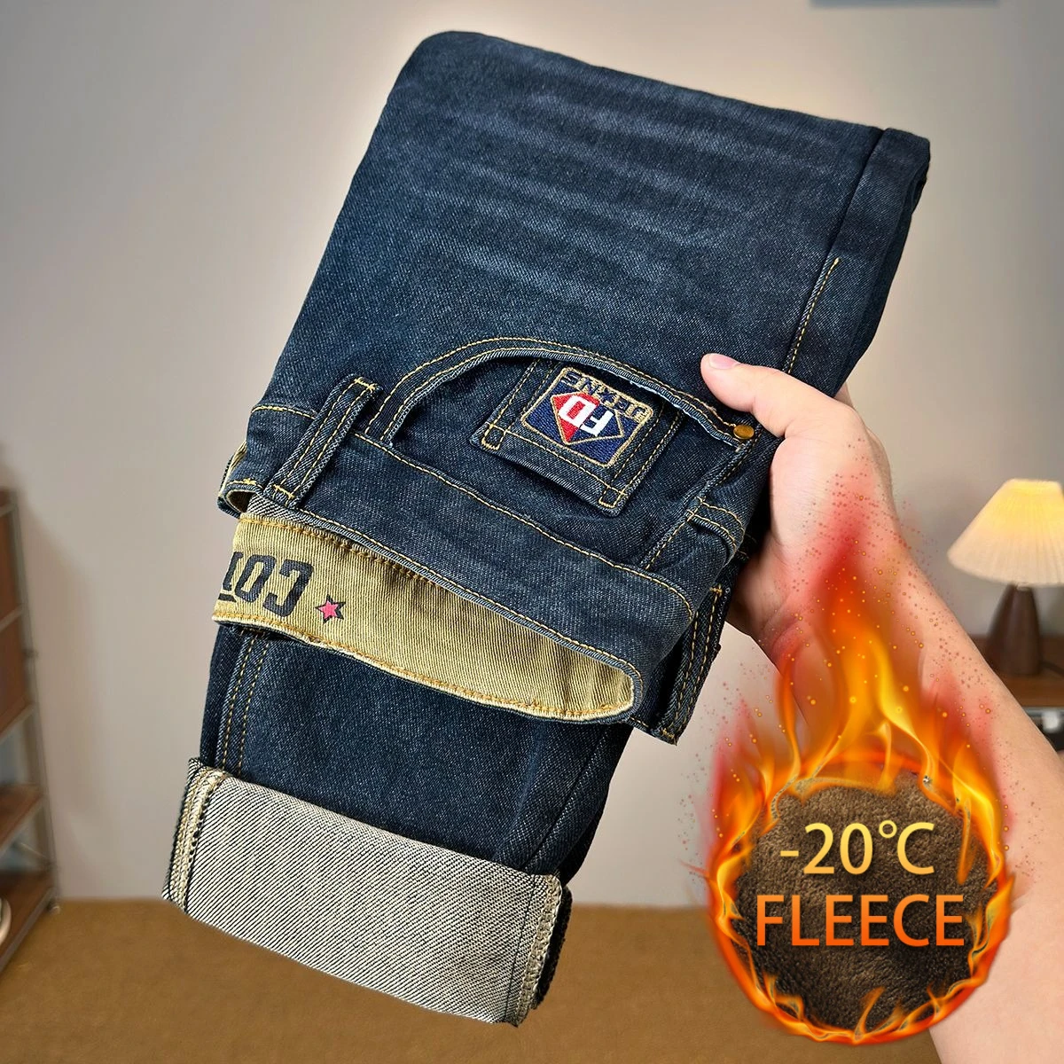 Pantalones vaqueros para hombre, pantalones vaqueros elásticos largos y rectos informales, pantalones vaqueros clásicos con cinturón para otoño e invierno, pantalones vaqueros azules y negros de moda coreana