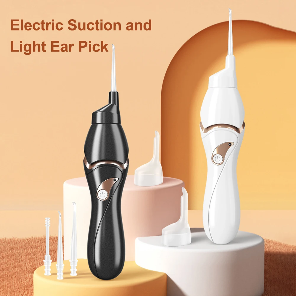 

Электрический вакуумный инструмент для удаления ушной серы, светящееся устройство для всасывания ушей, спиральные инструменты для чистки ушей для детей, взрослых