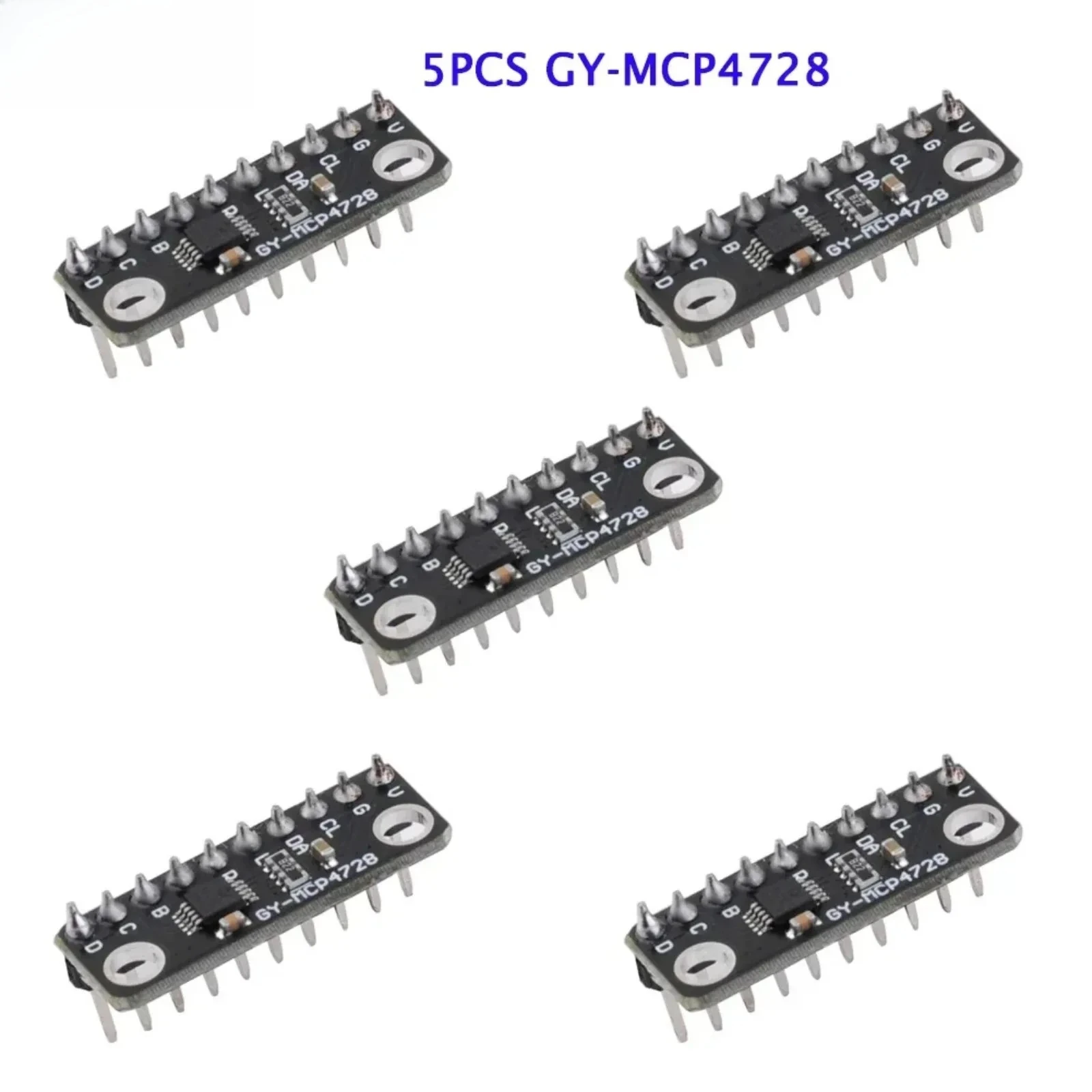 

5pcs GY-MCP4728 12 Bit 12bits I2C Digital to Analog Converter DAC Breakout Sensor Module Soldered Pin Headers MCP4728