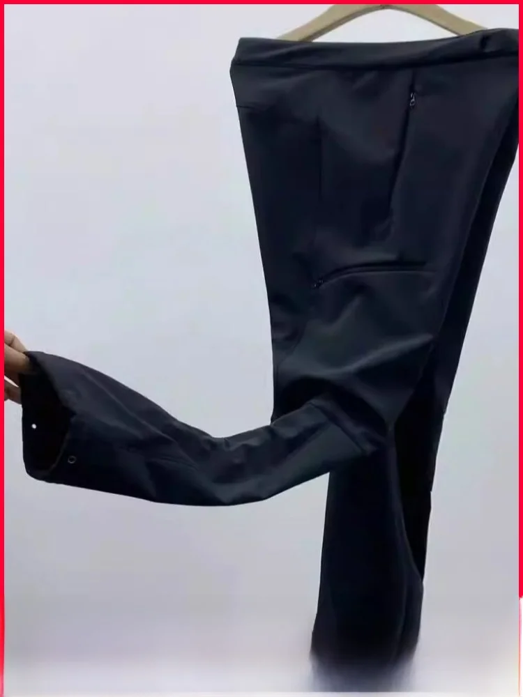 

Men's Outdoor Hiking Fce Lined Soft ell Pants Winter New Arrival Comfortable Elastic Casual Straight Leg Trousers