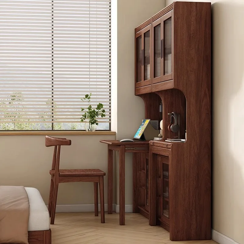 مكتب صيني جديد قابل للتخصيص، حديث وبسيط، من الخشب الصلب، لوح كهف متكامل متعدد الوظائف