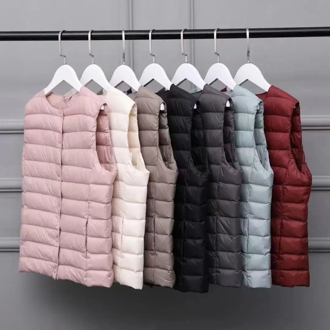 Women's Lightweight Down Cotton Vest Hot Sale of The Season Autumn Winter New Style Inner Wear Thin Vest Thermal Vest
