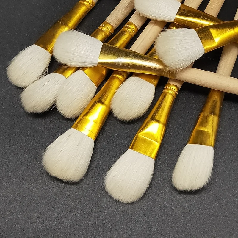 12pcs Wool Brush Set for Ceramic Glaze painting Coloring Watercolor Paint pottery moisturizing cleaning DIY art painting brush