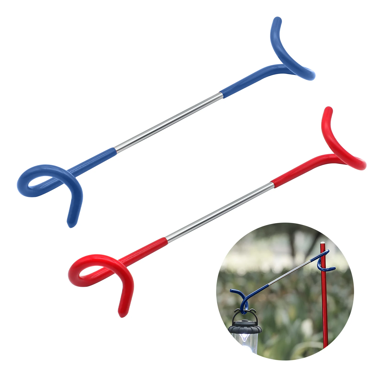 

SANLIKE 2pcs Stainless Steel Outdoor Two-way Hook For Pipe 16-32mm Outside Diameter Used For Hanging Luminaires On Awning Pole