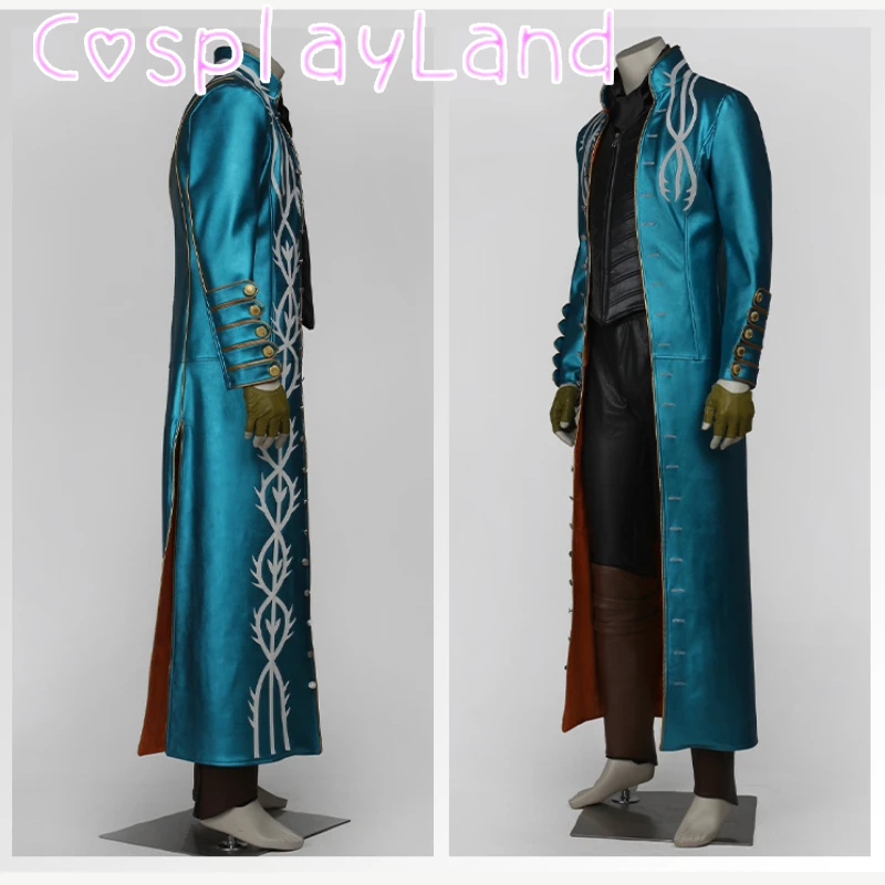 Game Virgil Cosplay Jacket Vest Cos Dante Ccosplay Costume Full Set and Individual Items Are Sold Custom Size Halloween Carnival