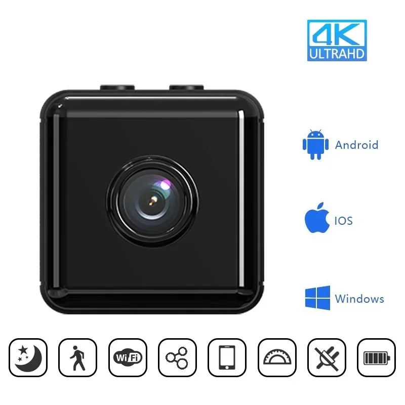 X6D Remote Monitoring Long standby Wifi Hotspot Lightweight Flexible 1080P 4K Ultra HD 150 Degree Wide Angle Mini Camera