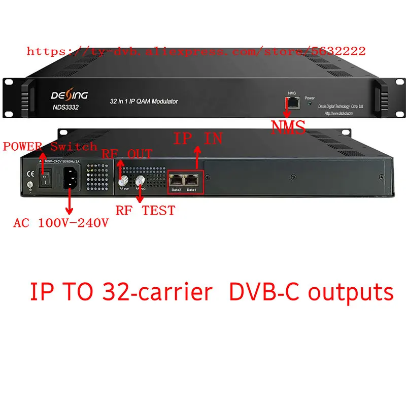 Imagem -05 - para Dvb-c ip para rf Input Hotel Cabo Modulator Front-end System Qam 32 Canais ip