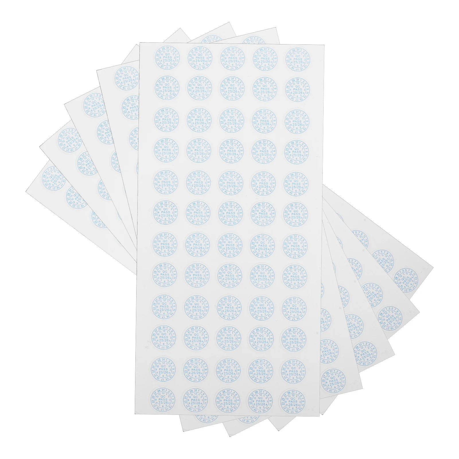 Round Tamper Evident Stickers 5 Sheets Quality Control Approval Seals Adhesive Warning Labels for Electronics Furniture