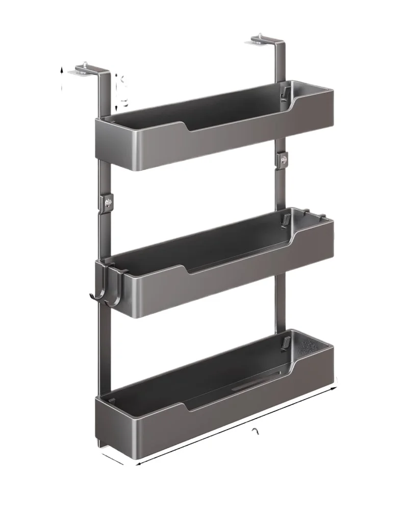 

Side hanging rack storage artifact kitchen supplies wall mounted plastic wrap seasoning storage rack