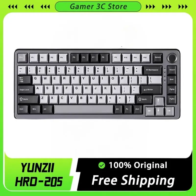 

Yunzii Rt75 Wired Magnetic Switch Keyboard 82 Keys Hot-Swap Keyboard Adjustable Key Range Custom Gamer Keyboard Gaming Keyboard