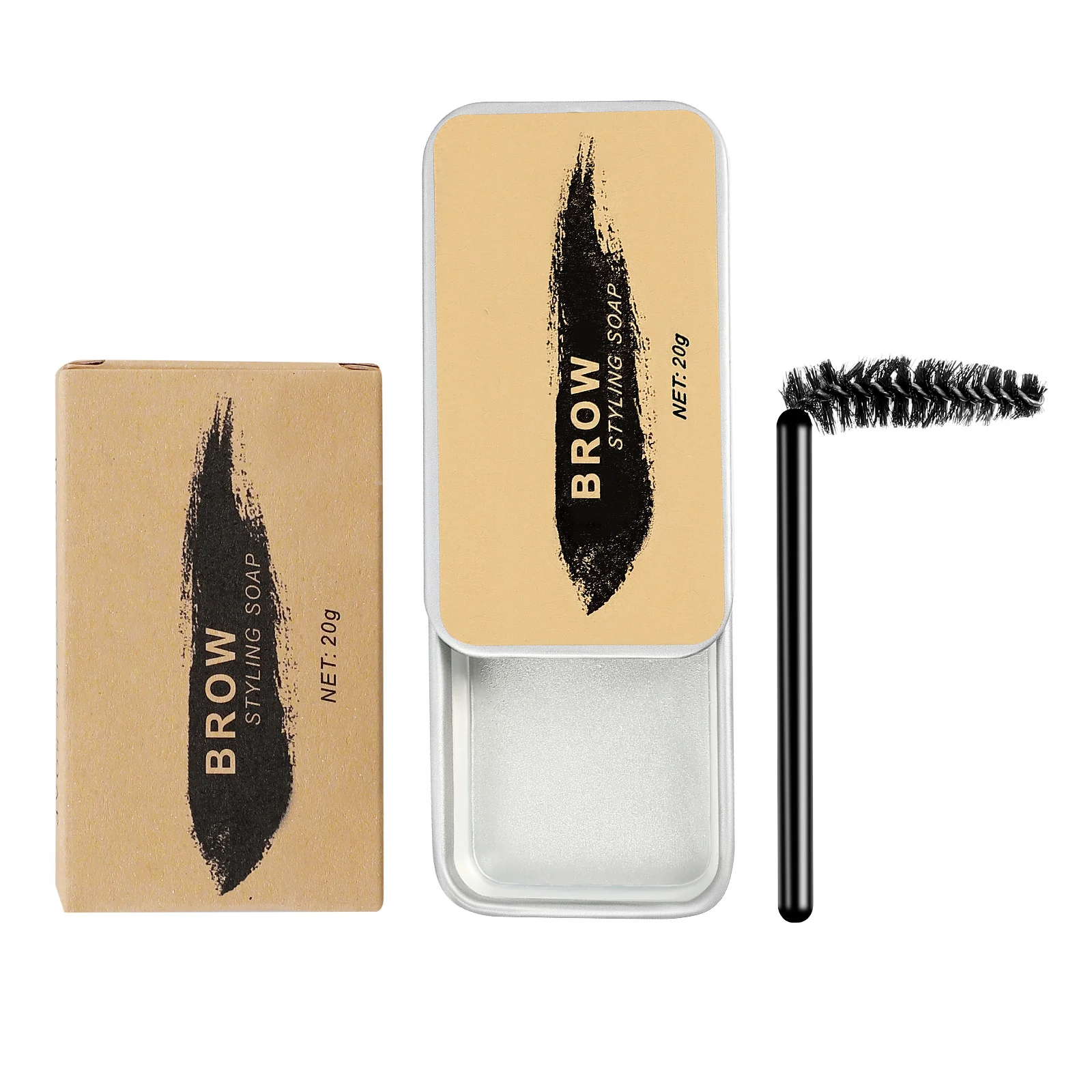 Jabón para peinar cejas, resistente al agua, herramienta de maquillaje para dar forma a las cejas de larga duración, fácil de llevar para mujeres, jabón para peinar cejas