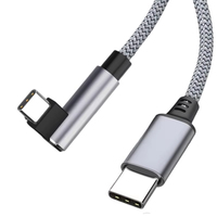 Mobile Phone USB C to USB Type C Cable PD 100W Fast Charging Line Quick Charge 4.0 Right Angle Wire 90 Degree Data 0.5m/1m/2m