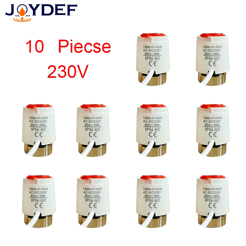1/5/10 Pezzi 230v 24V Normalmente Chiuso M30 * 1.5mm Attuatore Termico Elettrico per Riscaldamento a Pavimento TRV Radiato