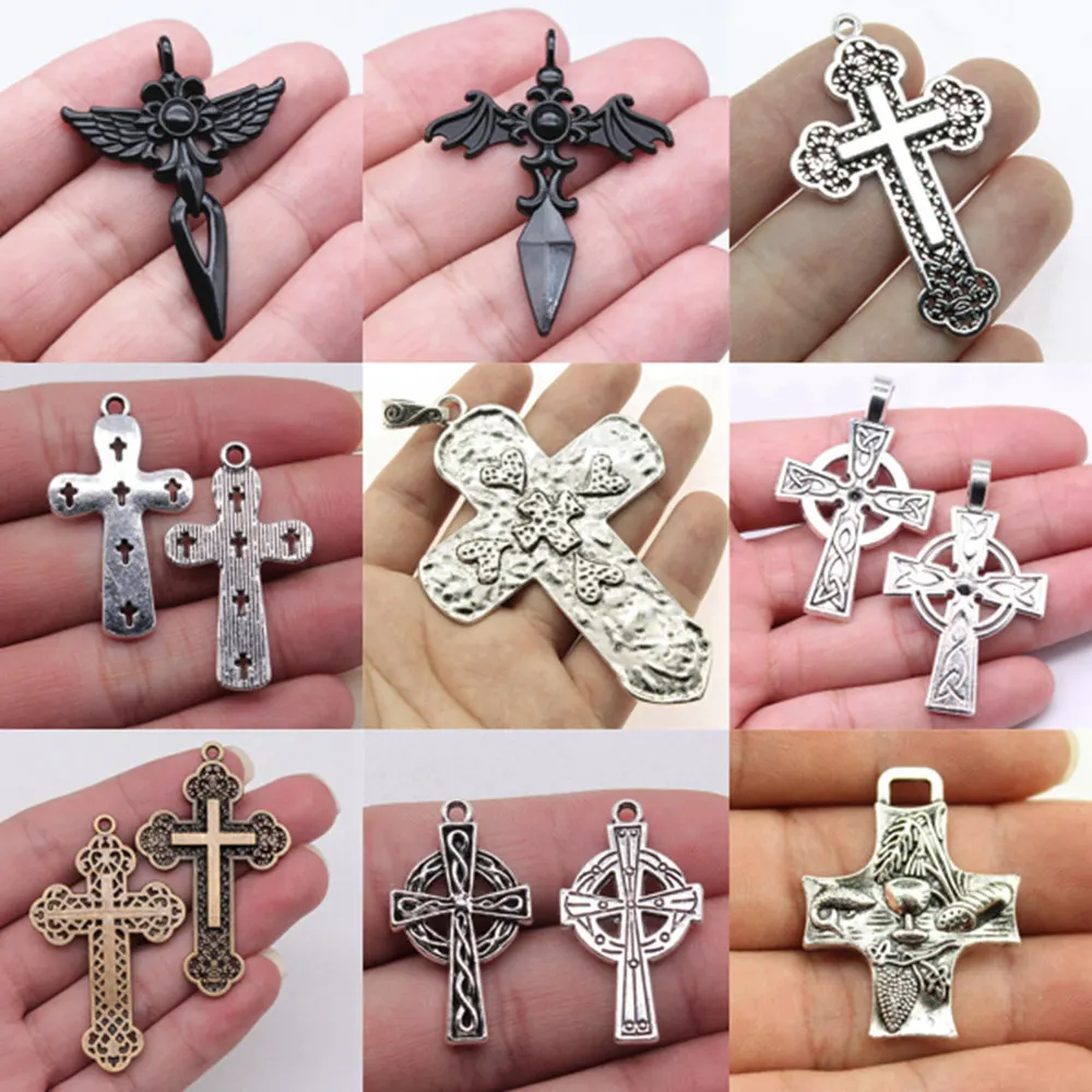 Big Cross Charms Decoration Vintage Jewelry Tools