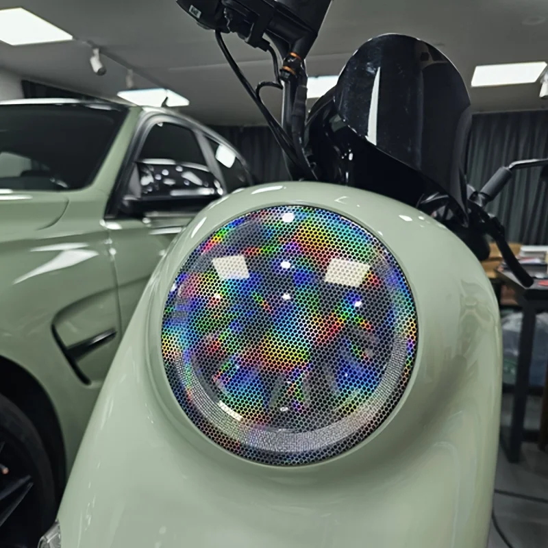 

Chameleon Honeycomb Headlight Film Vinyl Wrap Waterproof Car Accessoriesl Auto Motorbike Front and Rear Headlight Decoration