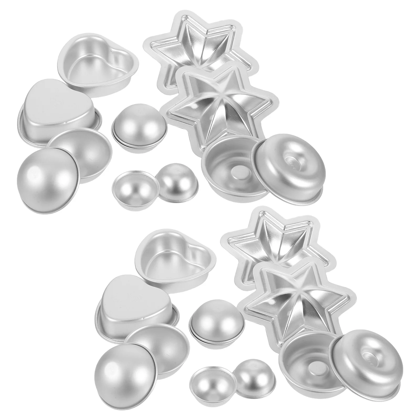 

12 Pcs Cake Mold Aluminum Alloy Hemisphere Semicircle Baking Pan Bath Ball Soap Crafting Supplies Molds Creative Design