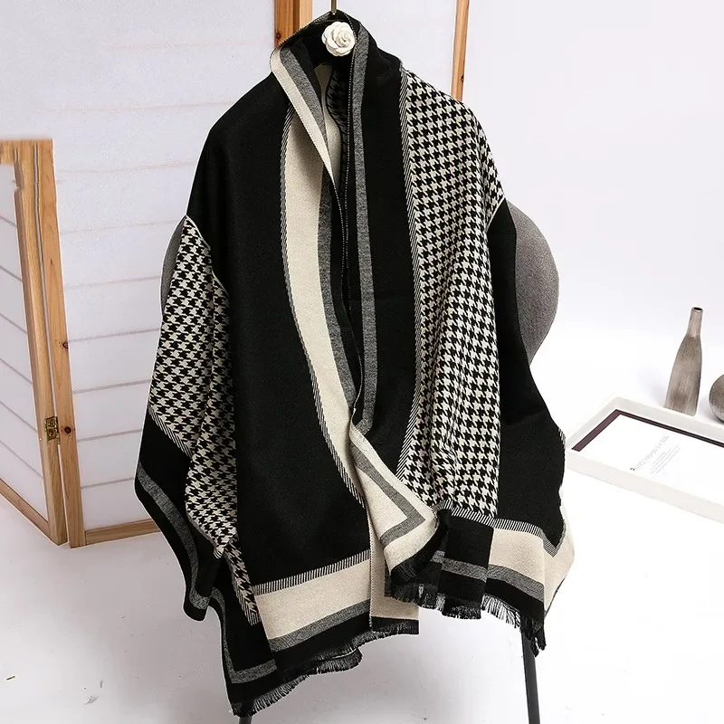 Luxury Brand Scarf H Letter Women\'s Scarf Winter Warm Thickened Large Shawl Versatile Cashmere Scarves Luxury Fashion Scarves