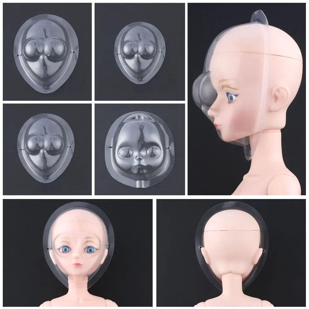 Hot Silicone Protect Make Up Face Mask 1/4 1/3 1/6 Doll Head Wig Cap Blythe