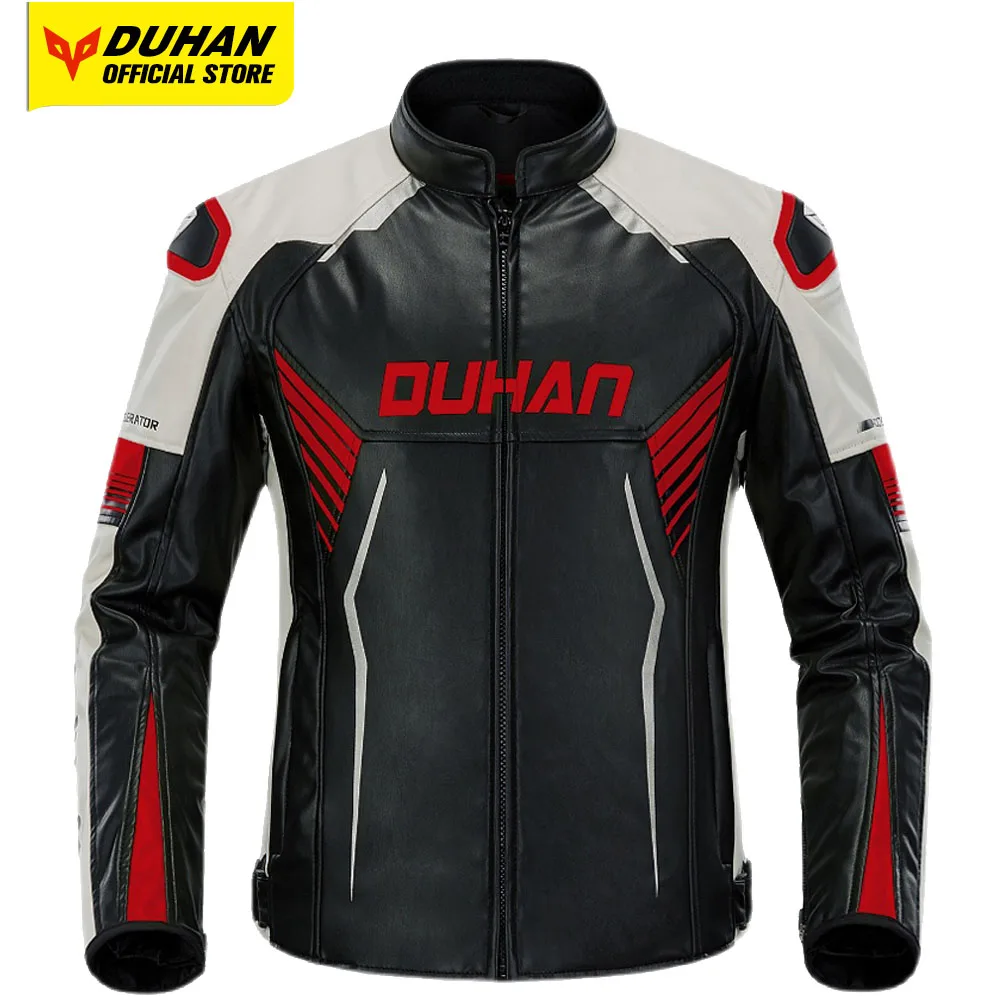 DUHAN-Veste de moto imperméable pour homme, coupe-vent, veste de cyclisme de motocross, protection de moto, poignées amovibles, chaud, hiver