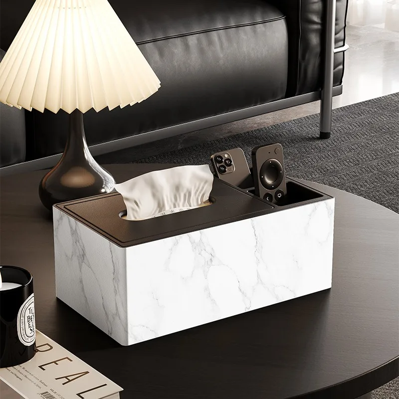 For Light Luxury Tissue Box, Desktop Remote Control Storage Box, Multi-functional Integrated Drawing Paper Box