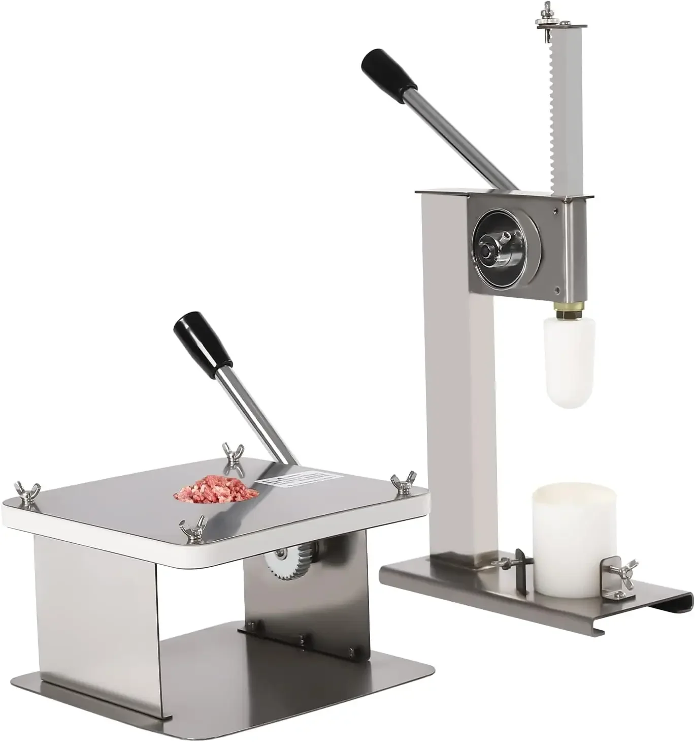 Empanada Maker Press, Commercial Stainless Steel Empanada Maker Dough Presser with Closing Machine & 3 Molds, Manual Chinese Bun