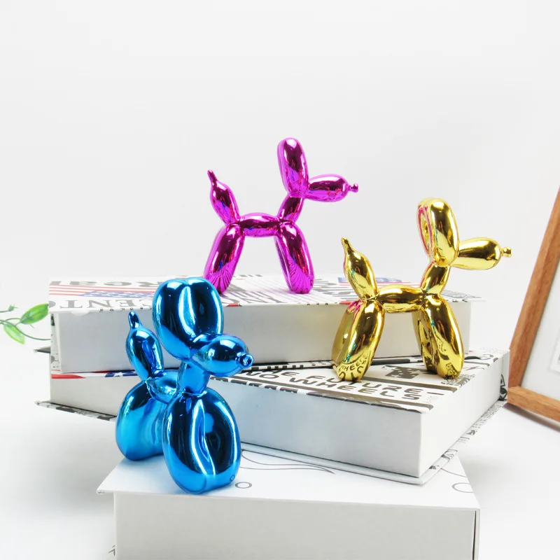 Colorful Dog Shaped Statues, Multifunctional Resin Art for Home and Office Decoration