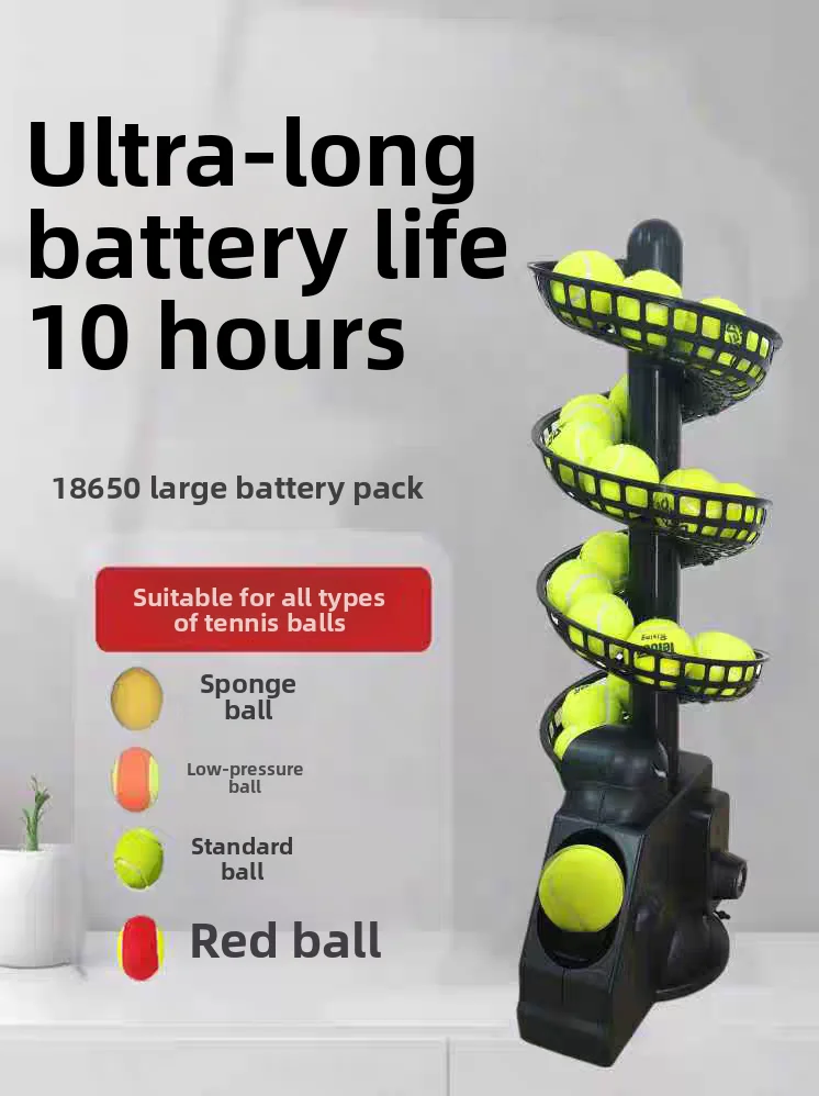 

Tenisman TS02 Tennis Ball er hine Indoor Outdoor Training for Adults And Children Multi-Ball Tennis Equipment