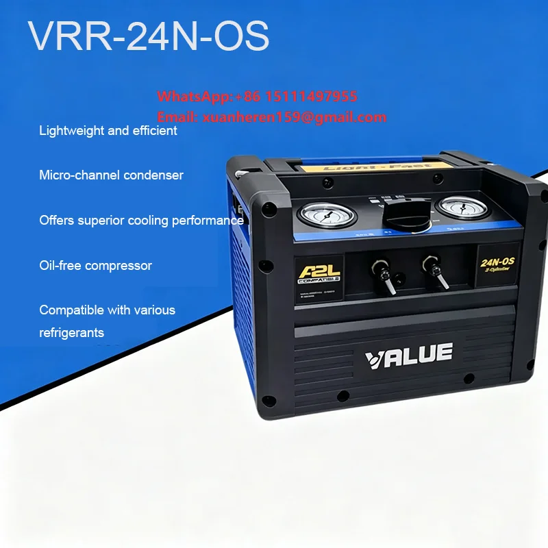 VALUE VRR24N-OS Refrigerant Recovery Machine for Air Conditioning Systems