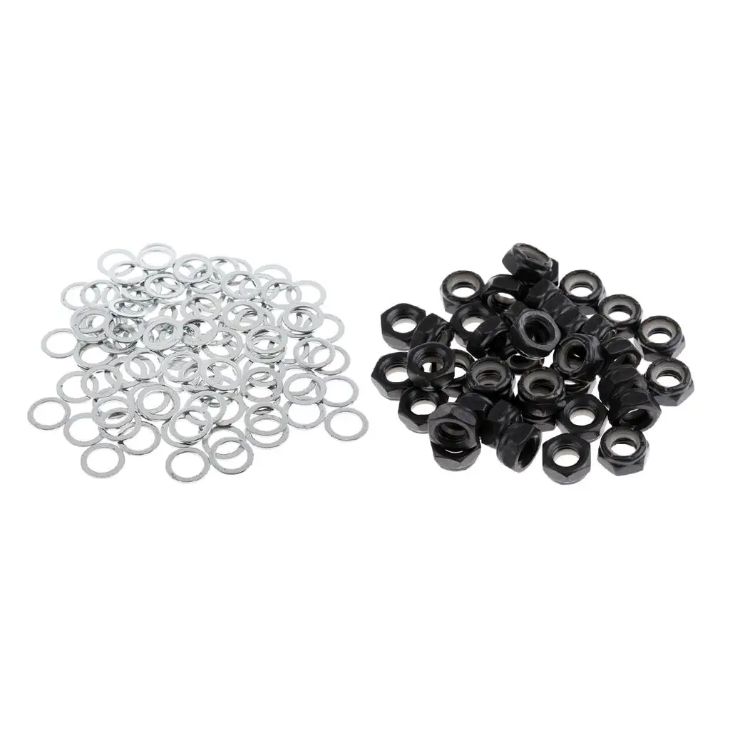 40pcs 9mm Axle Mounting 100pcs Washers for Skateboard Longboard Truck