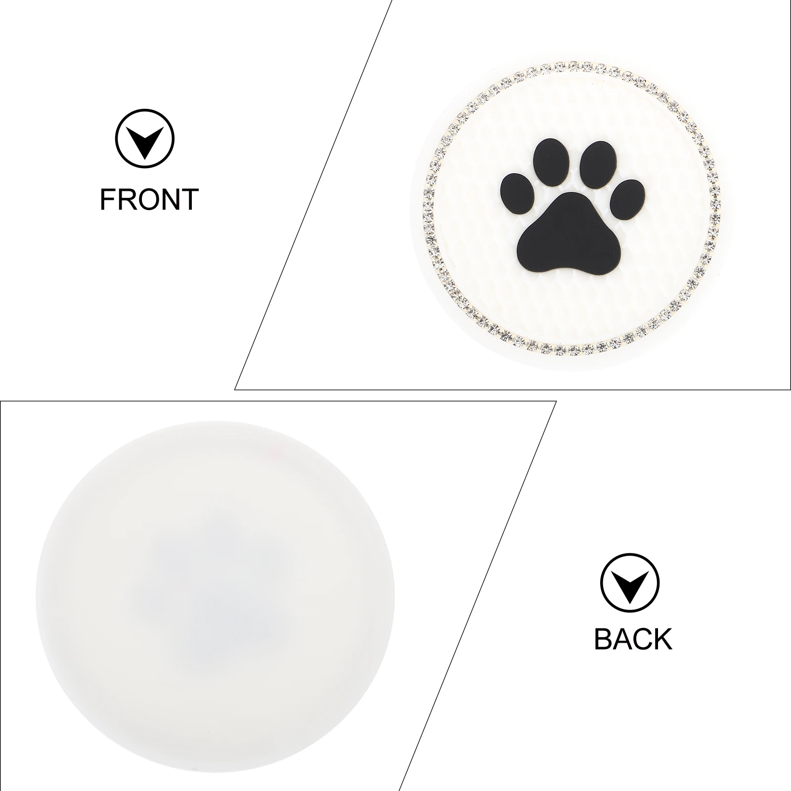 

2 pcs Cup Holders Non slip PVC Coasters for Car Home Office Round Mats Water Glass Vehicle Diamond Pattern