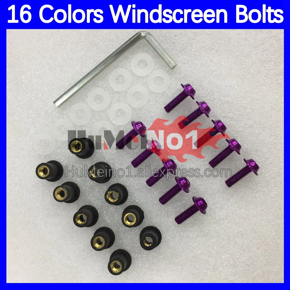 31pcs Motorcycle Windscreen Bolts For HONDA CBR1100XX Blackbird CBR1100 CBR 1000 XX 96 97 98 1999 2000 01 Windshield Screws Nuts