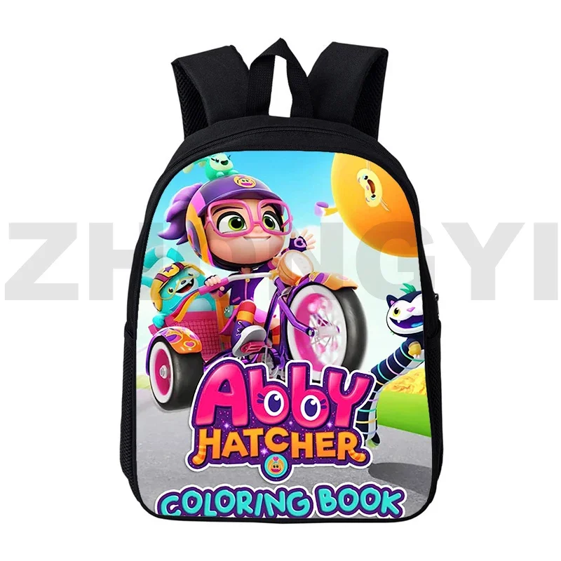 3D Students Kids Abby Hatcher Coloring Bookbag Kindergarten Primary School Bags 12/16 Inch Kawaii Travel Bags for Women Backpack