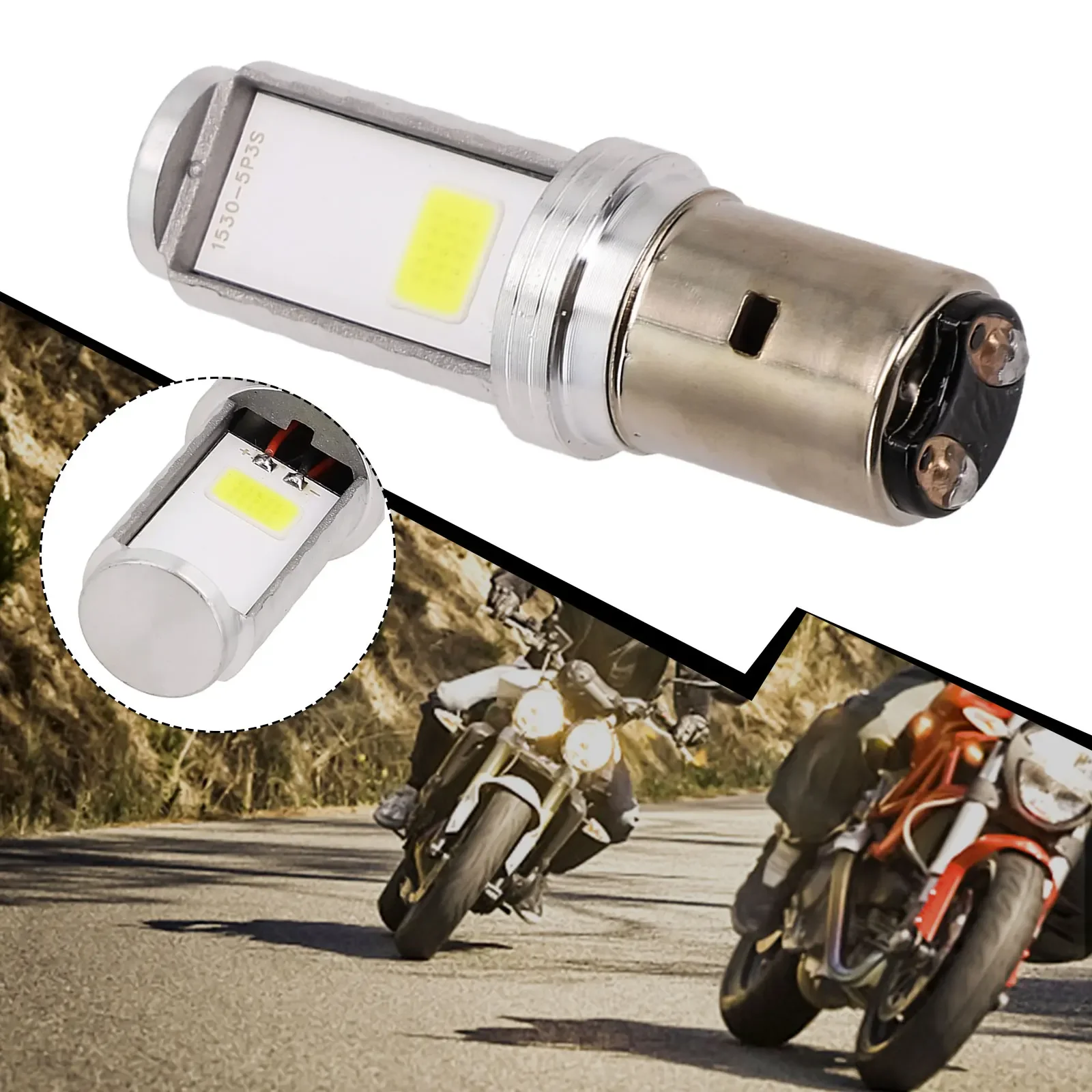 Motorcycle LED Headlight Conversion Kit BA20D H6 Bulbs White Light Aviation Aluminum Radiator Long Lasting Quality