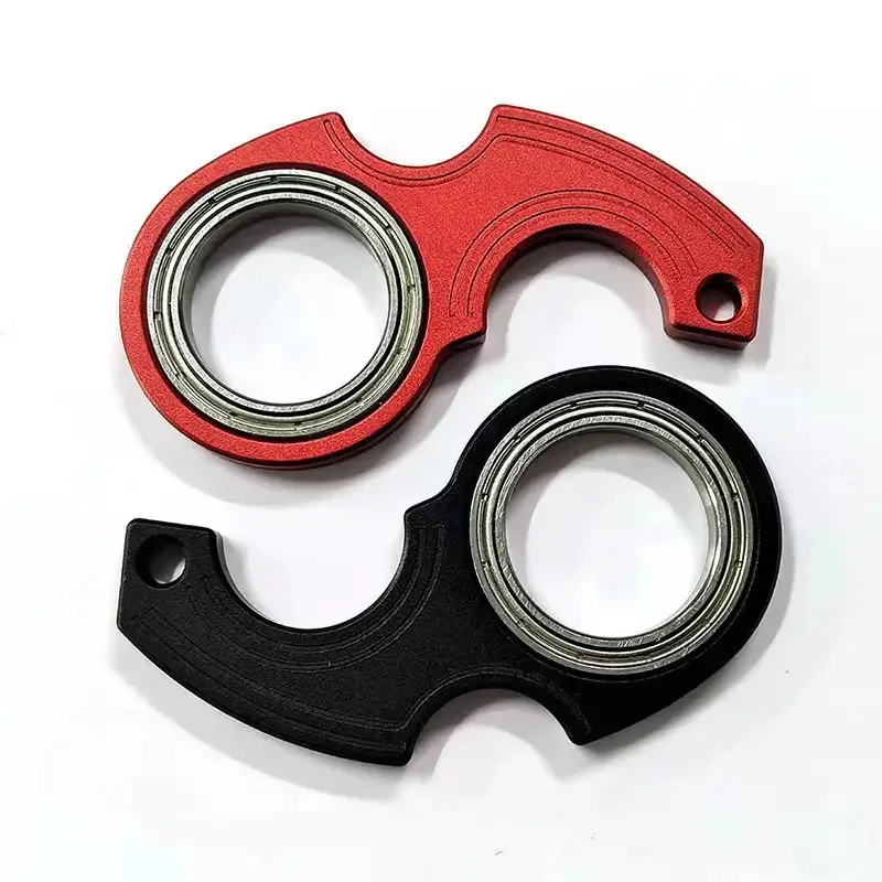 Fidget Spinner Keychains with Luminous Strip, Rotatable Key Ring, Gift for Men & Women