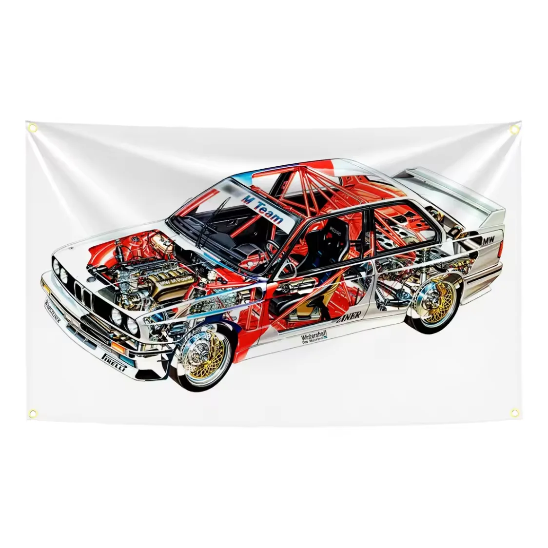 90x150cm Cool Classic Racing C - Car Accessories Banner recension och pris