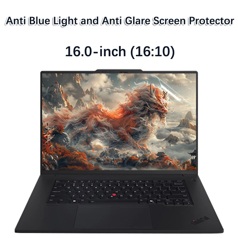2X Anti Blue Light and Anti Glare Screen Protector Guard Cover for ThinkPad P1 Gen4 Gen5 /P1 Gen 6 Gen 7 16-inch Laptop PC 16:10
