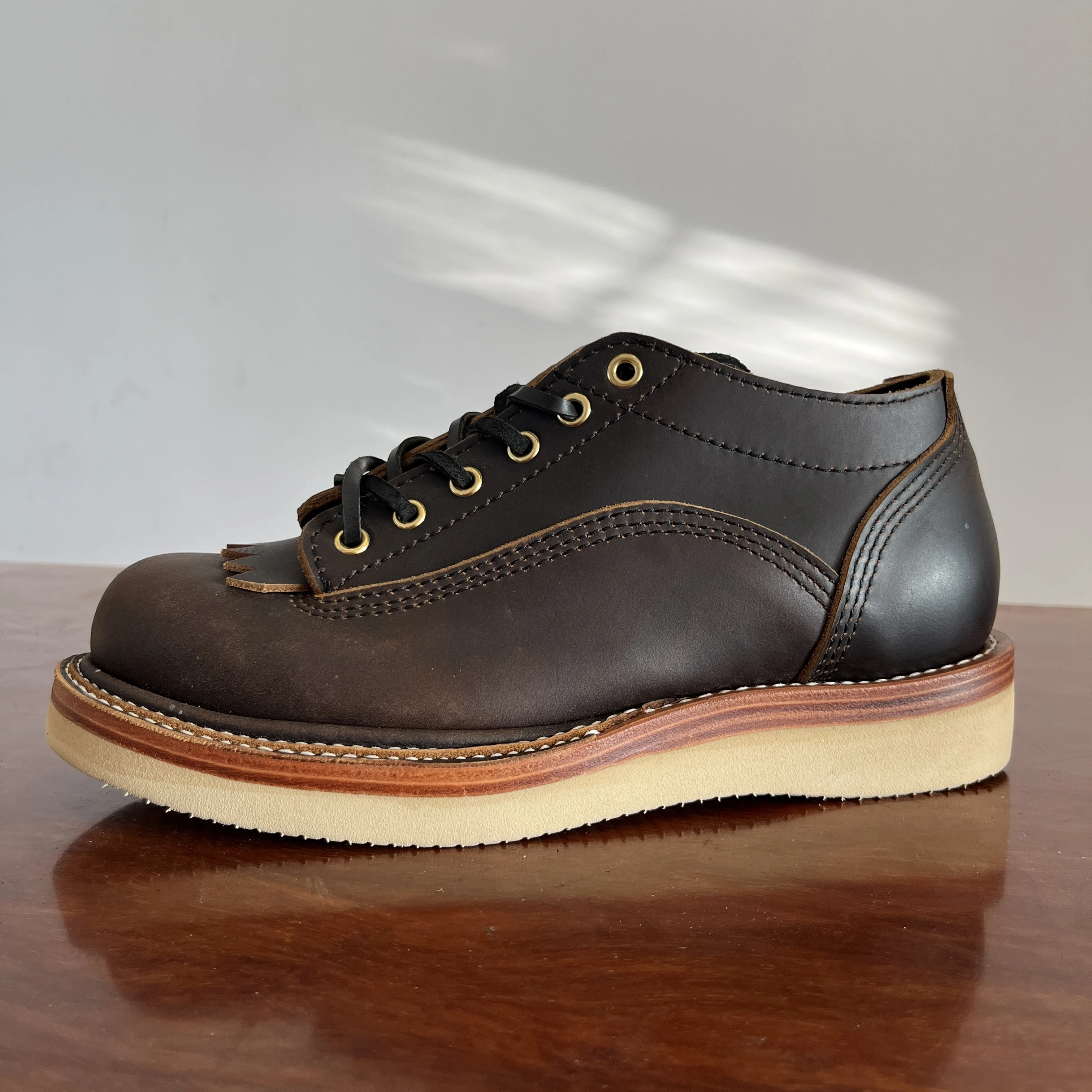 LC540 RockCanRoll Genuine Italian Cow Leather Handmade Goodyear Welted  Boot Full Size 35-52 Super Quality