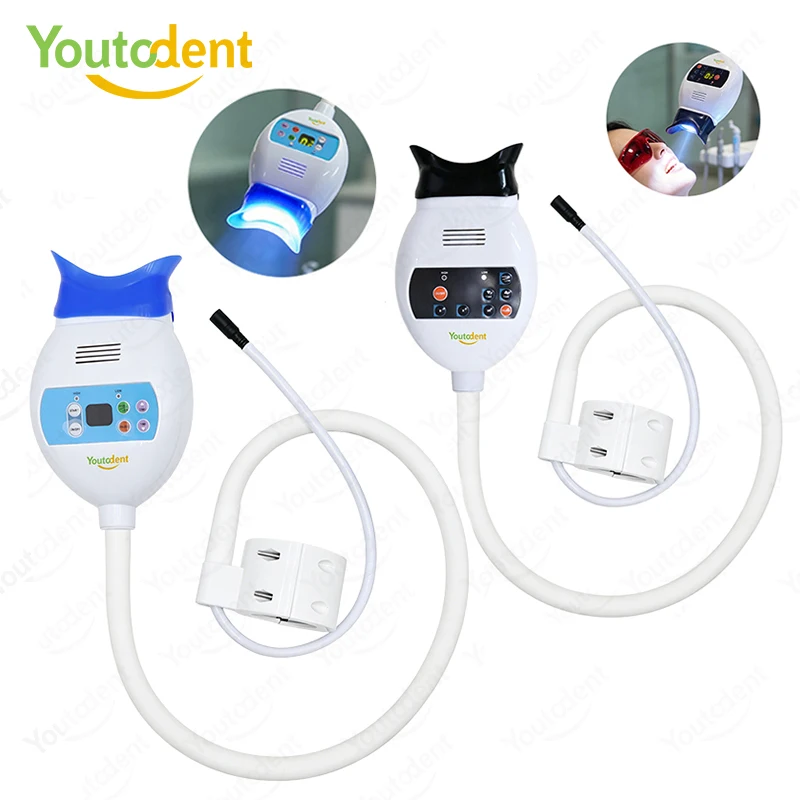40W Dental Laboratory Equipment Tooth Whitening Lamp 8 LED 1 Color/3 Color Light Bulb Dentistry Teeth Bleaching Accelerator