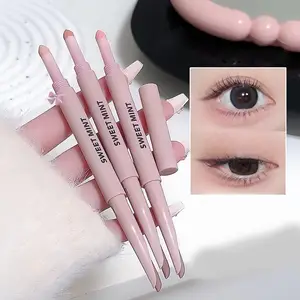 Double-end Lying Silkworm Eyeliner Pencil Smooth Waterproof Sponge Smudging Brightens Original Sense Contour Shadow Make Up