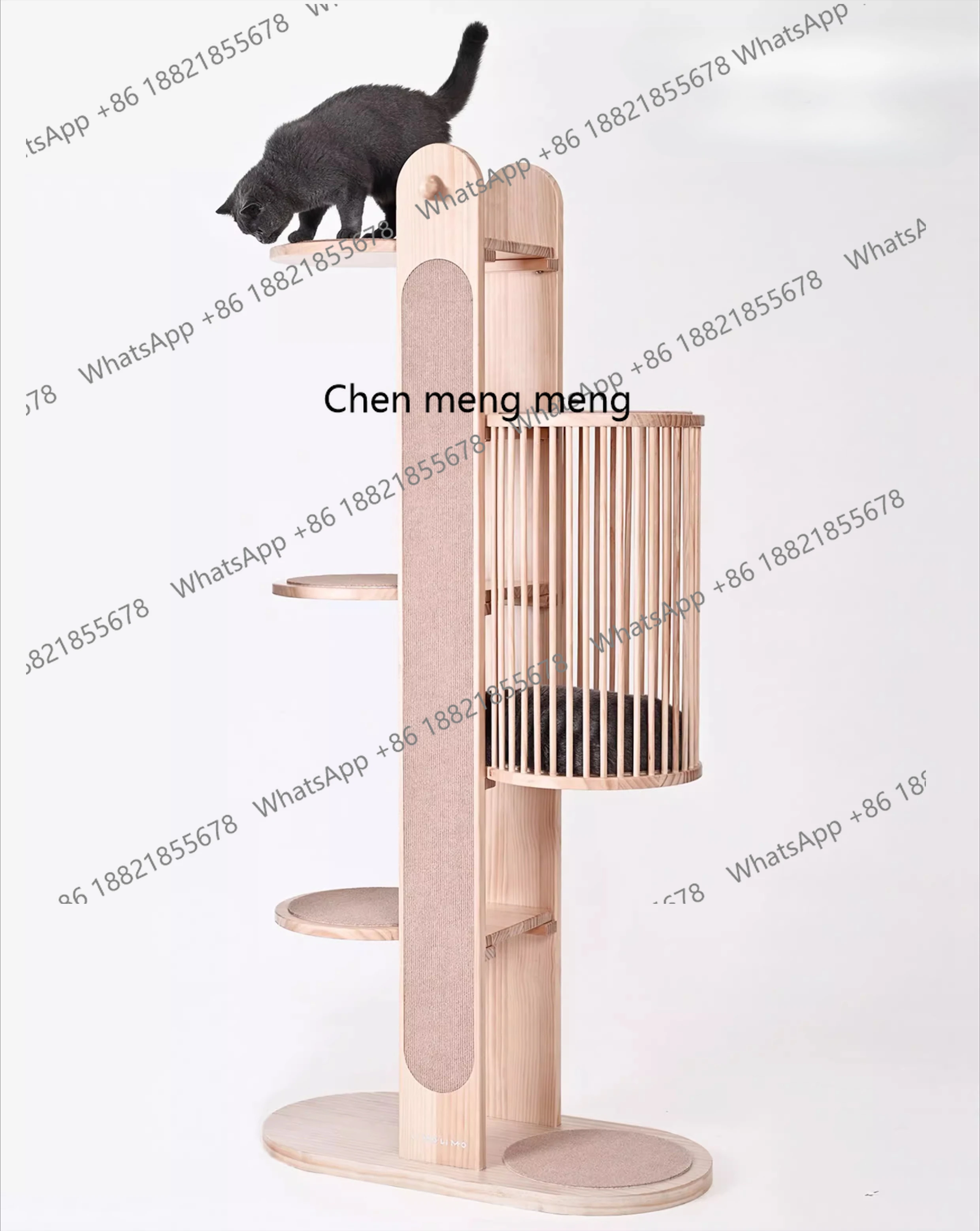 

Solid wood cat climbing frame nest tree integrated popsicle large Japanese simple vertical cat jumping platform