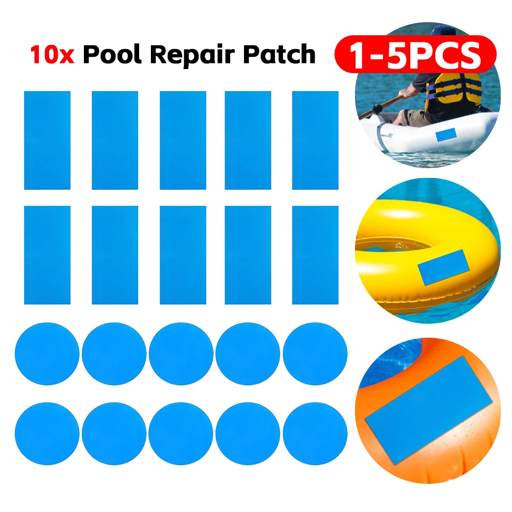 10pcs Swimming Pool Repair Kit Multifunctional PVC Swimming Pool Patch Wear-Resistant  Croppable Inflatable Boat Supplies