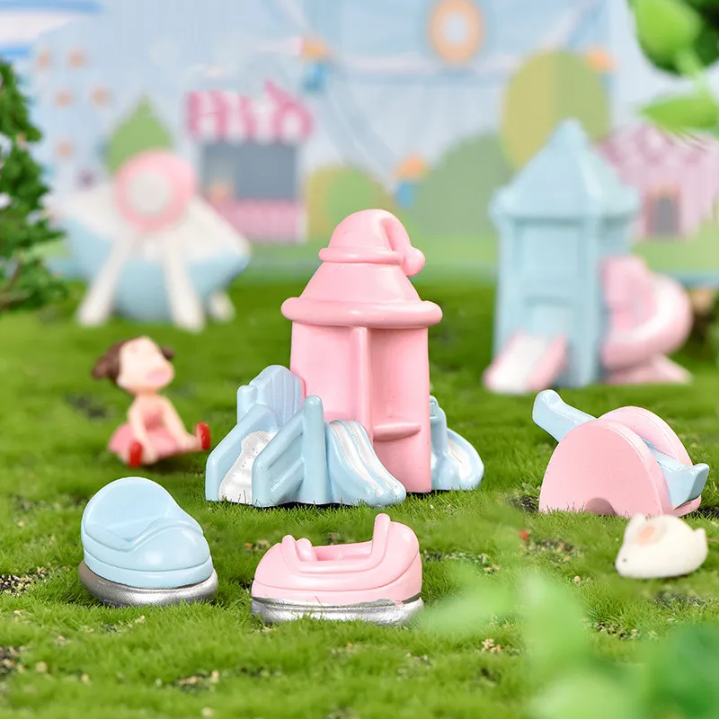 

Figurine Miniature Cartoon Amusement Park Micro Landscape Ornaments For Home Decor Gardening DIY Cake Decoration Accessories