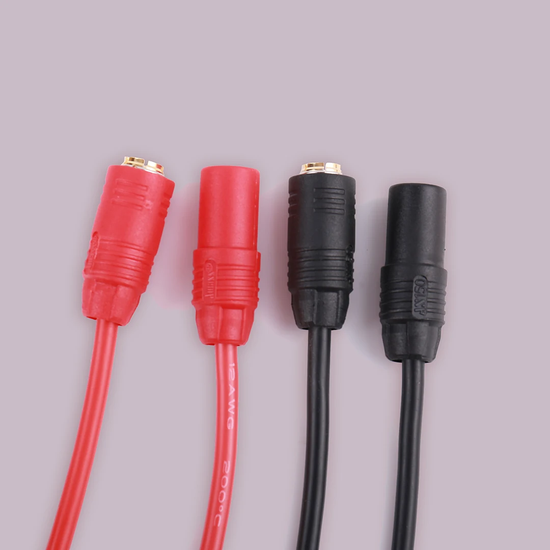 Amass AS150 Gold Plated Banana Plug 7mm Male/Female for High Voltage Battery Red/Black FOR RC MODEL UAV 150A