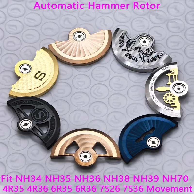 

NH35 NH36 Movement Rotor Oscillating Weight Rotor Fits for NH35 NH36 NH38 NH39 4R 6R 7S26 Movement Custom Watch Rotor Parts