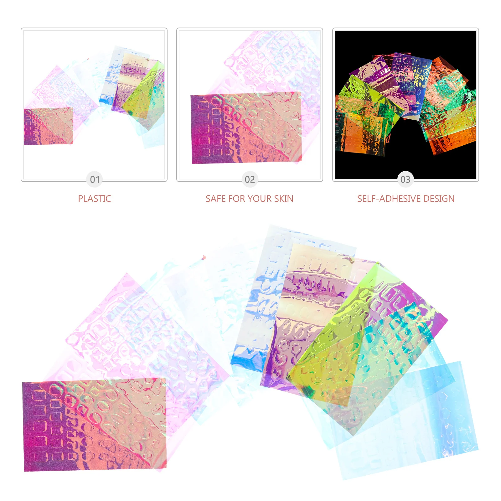 11 stuks ijskristalglas nagelstickers zelfklevende diy manicure stickers voor vrouwen kleurrijke unieke nail art decor