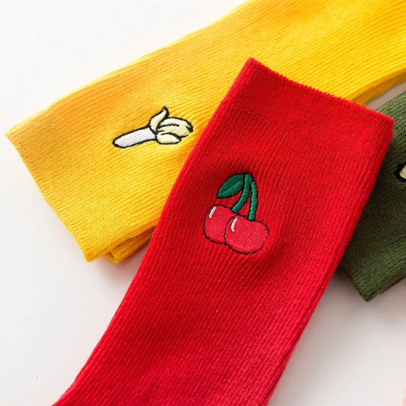 1 pair Hot Colorful Watermelon red triangle socks Funny Men Women Socks Cotton Crew Lovers Socks Cartoon Casual Colorful